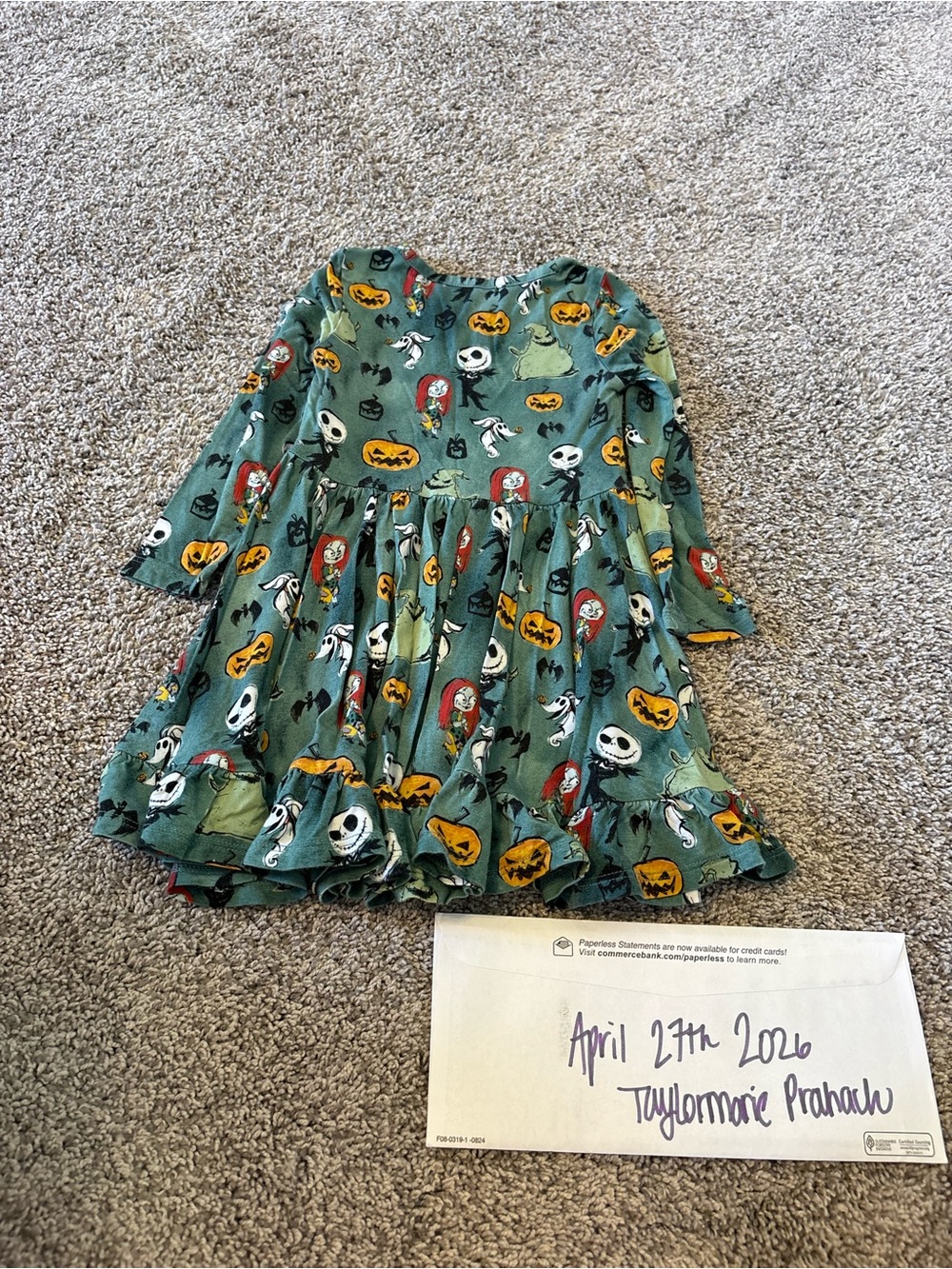 Posh peanut nightmare before Christmas inky winter twirl dress size 2T EUC - Picture 2 of 3